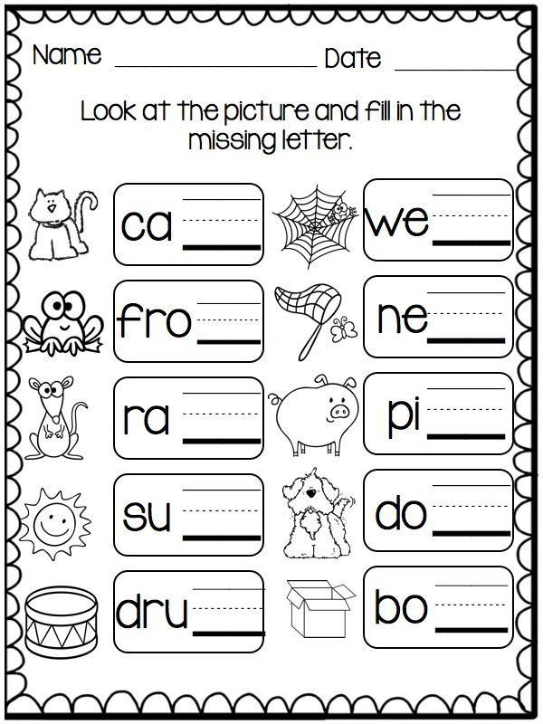 Phonemic Awareness Initial Sounds Worksheet Nine Kindergarten student completing a worksheet to identify the initial sound of objects