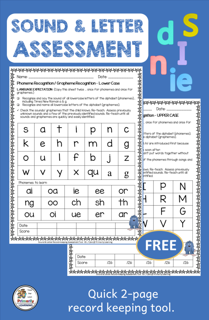 Letter Sound Assessment Worksheet for Kindergarten Phonics Practice 2 Kindergarten student completing a letter sound assessment worksheet on alphabet phonics