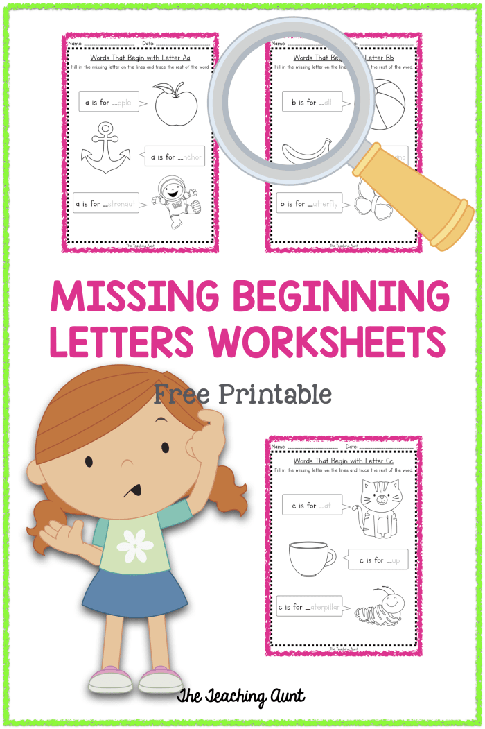 worksheet for filling in missing initial letters for CVC words in phonics