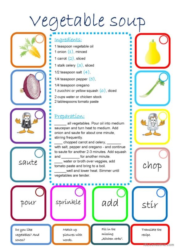 The Sweet Soup Phonics Worksheet Number 21 Kindergarten phonics worksheet featuring a magical soup pot story and reading comprehension questions