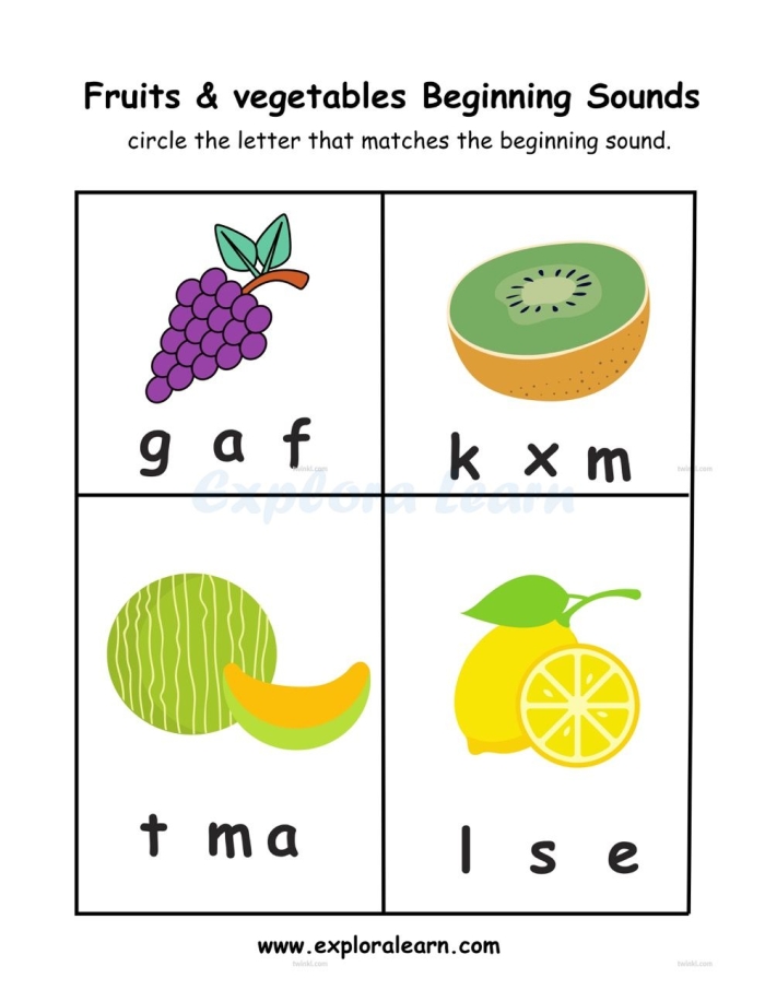 Kindergarten student completing a Circle That Sound phonics activity for division practice