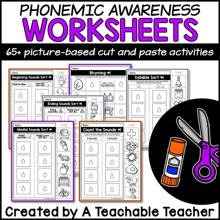 Visual representation of phonological awareness concepts for kindergarten learners