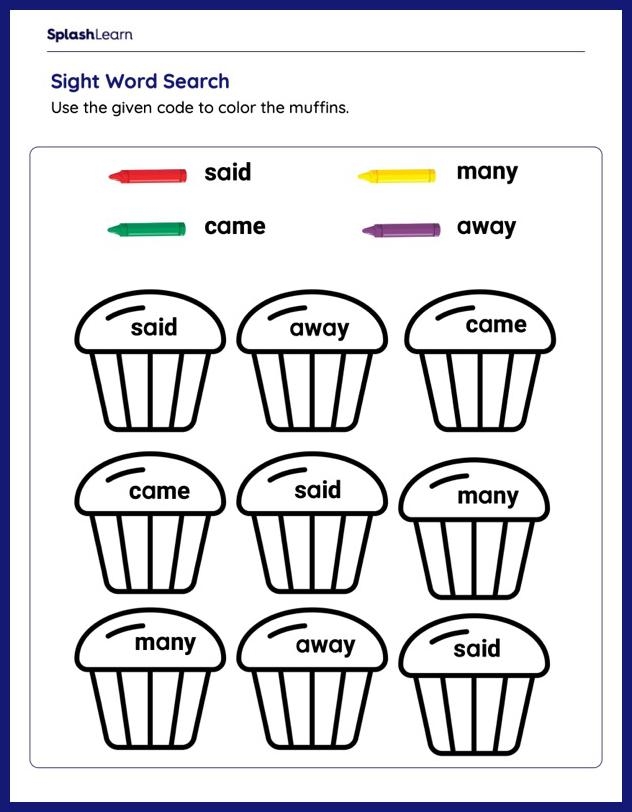 Engaging Plant Color by Word worksheet designed for early geometry learning Color-by-word worksheet featuring plants for kindergarten students to practice sight words