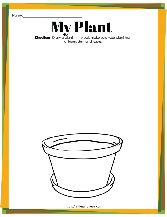 Illustration of a worksheet guiding children to identify plant growth needs Plant Survival worksheet for kindergarten focusing on ratios and proportions in botany