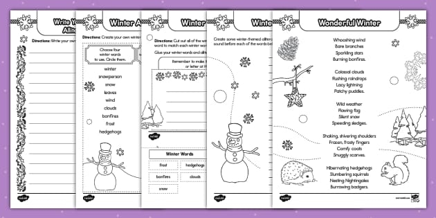 Kindergarten students engage with the Poetry in the Snow worksheet to find letter S's