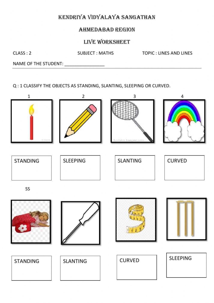 Kindergarten worksheet featuring a messy room scene to practice common position words