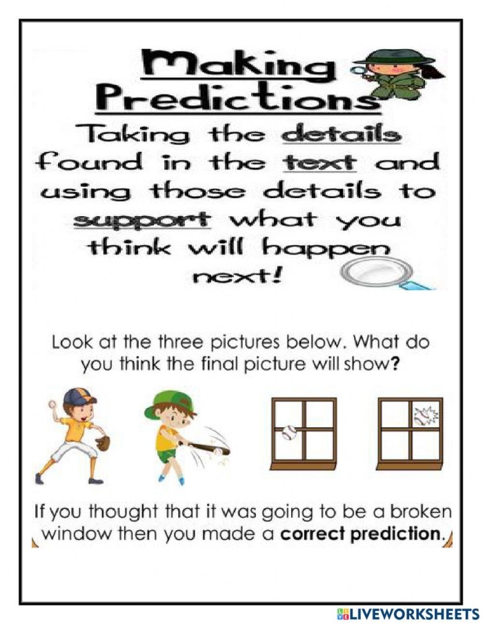 Reading comprehension worksheet 25 featuring an astronaut story sequence Kindergarten worksheet featuring an astronaut story for predicting what happens next