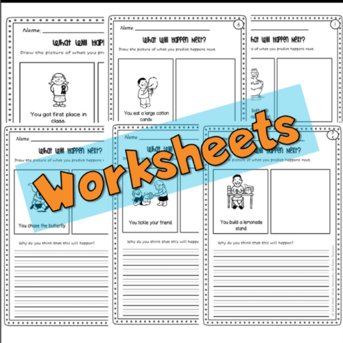 What Will Happen Next Worksheet 17 - Astronaut Story Prediction Activity Kindergarten student predicting what happens next in an astronaut story with picture prompts
