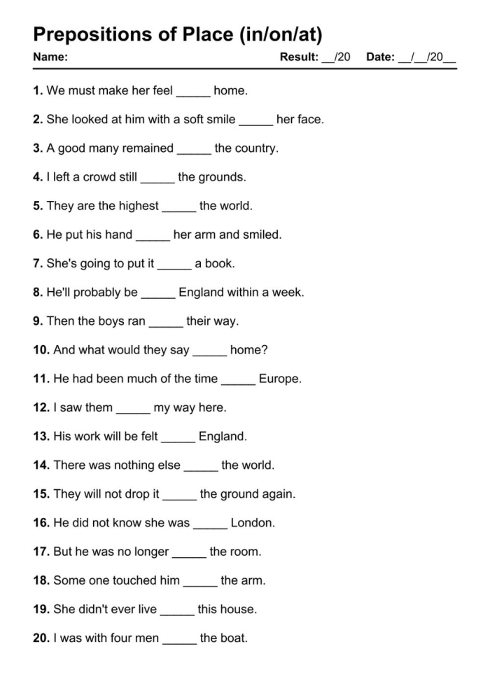 Kindergarten art activity worksheet teaching preposition words related to time and money concepts