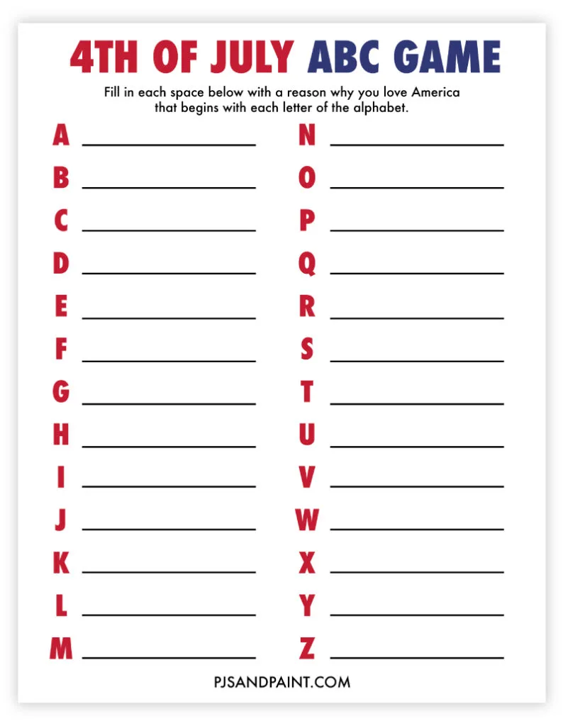 Kindergarten students playing a printable 4th of July reading game worksheet