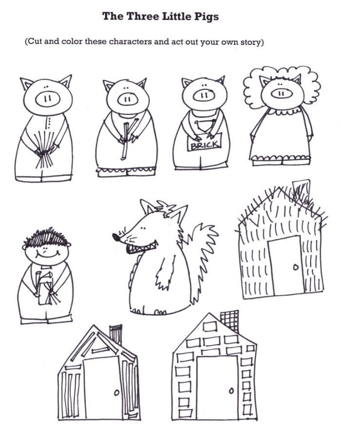 An engaging activity sheet for young learners focusing on a classic children's rhyme Worksheet featuring "The Five Little Pigs" poem for kindergarten reading comprehension
