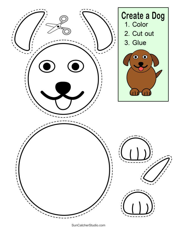Kindergarten student cutting and pasting rhyming word pairs on a worksheet activity sheet