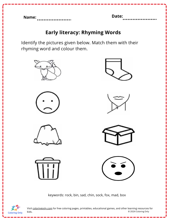 Learning Rhyming Words with Can: Interactive Coloring Worksheet for Early Readers Kindergarten student coloring rhyming word activity with can-themed illustrations and color-by-number style sections