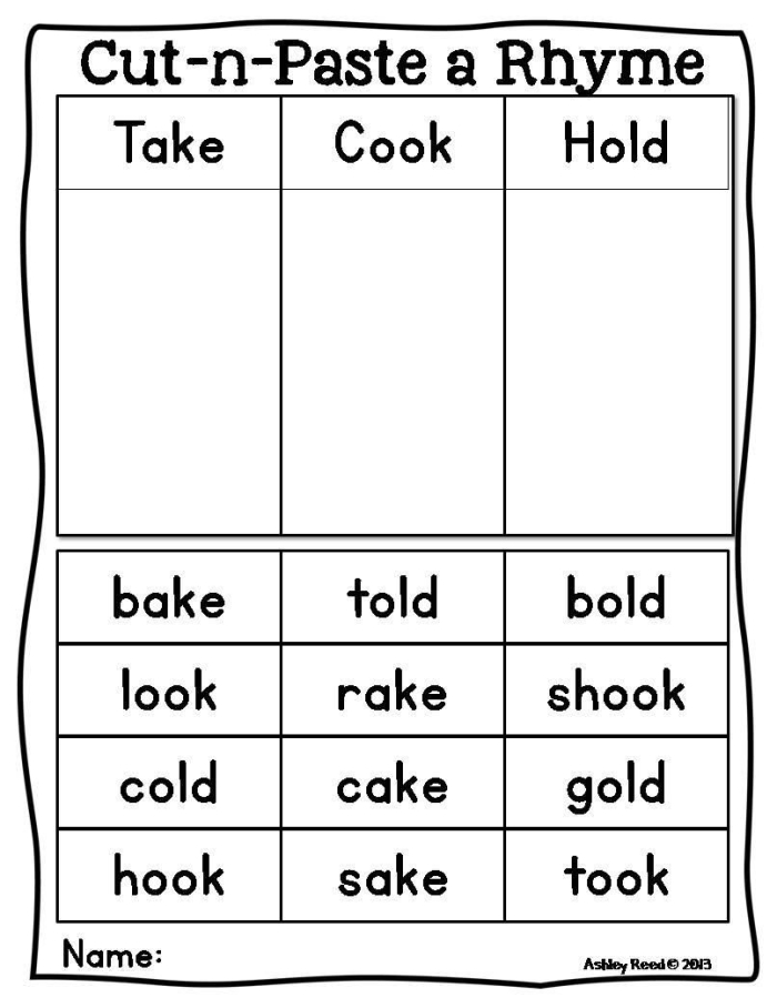 Learning Rhyming Words Worksheet 10 Can Paint by Number for Kindergarten Reading Practice Kindergarten student coloring a paint-by-numbers worksheet focused on identifying rhyming words for the object can