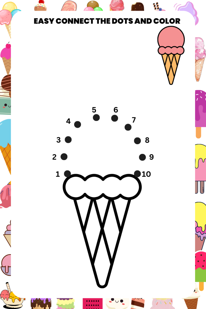 Kindergarten math worksheet featuring a rocket ship connect the dots puzzle for counting to 10