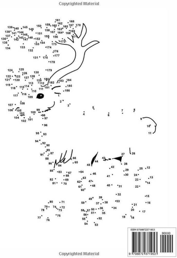 Kindergarten student connecting the dots 1 to 10 to reveal a rocket ship outline