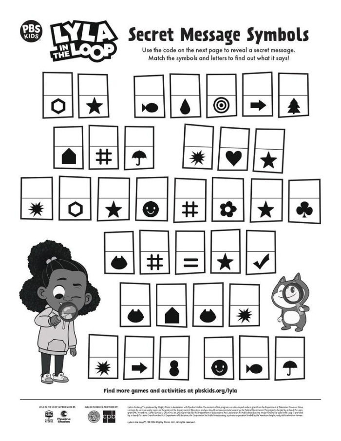 Kindergarten Secret Message 2 worksheet featuring a fun puzzle for young detectives to solve