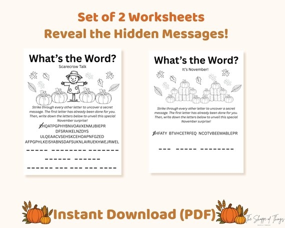 Secret Message 2 worksheet for kindergarteners to uncover hidden words in a fun puzzle