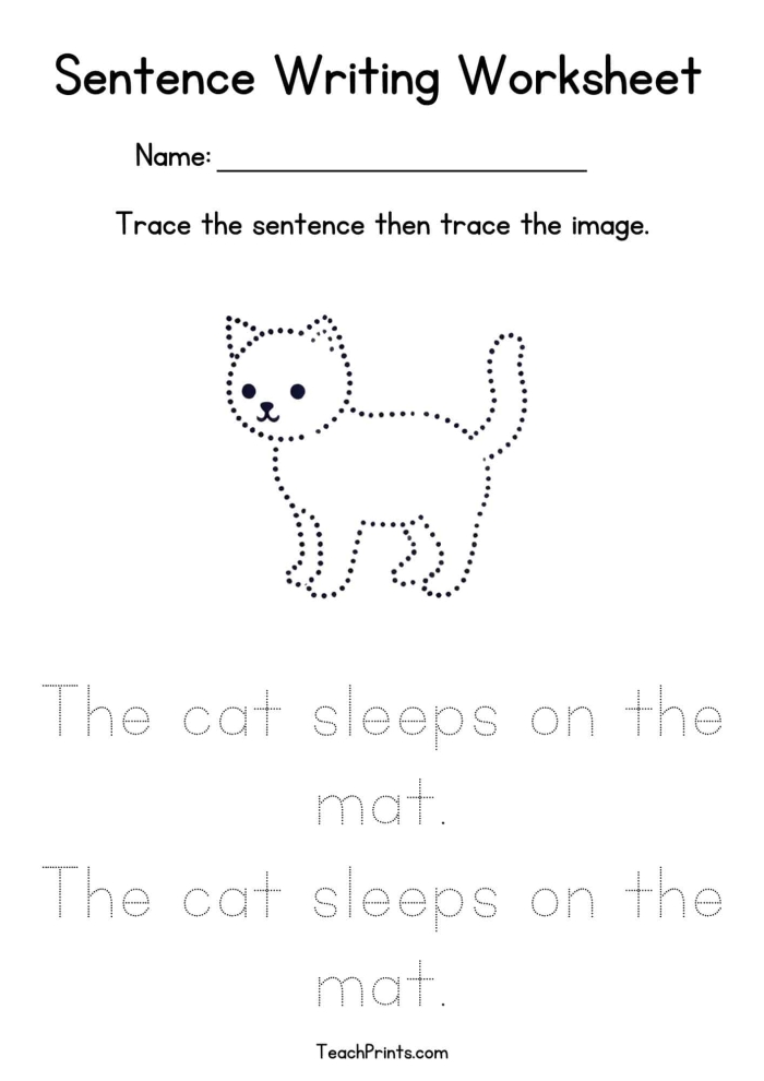Kindergarten geometry sentence skills practice worksheet featuring expandable sentence prompts