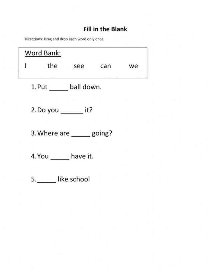 Finish That Sentence Worksheet 22 Reading Activity for Kindergarteners Kindergarten worksheet with fill-in-the-blank sentences about a dog for reading practice