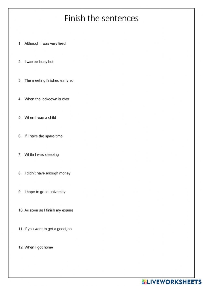 Finish that Sentence Worksheet for Kindergarten Reading Practice 5 Kindergarten worksheet featuring a dog illustration and prompts to help students complete the sentence