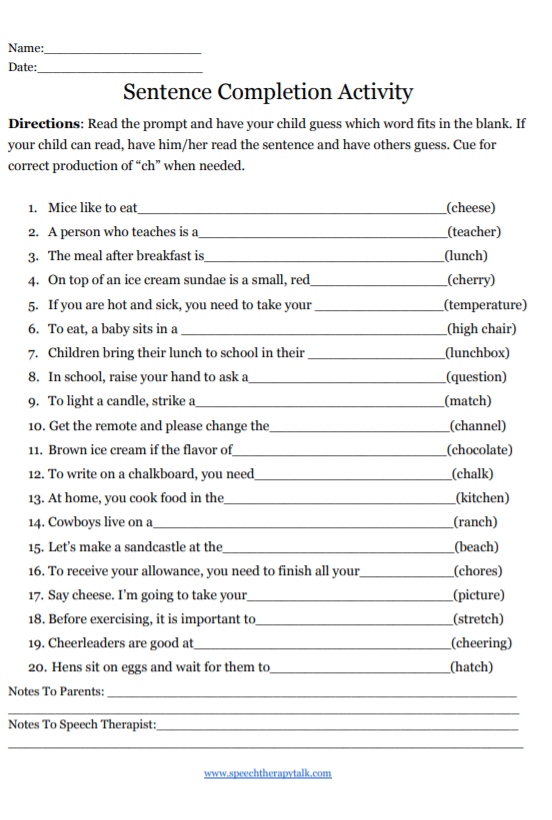 Finish that Sentence worksheet image 6 - Dog story writing prompt for early readers A kindergarten student completing a sentence completion activity about a dog's destination with writing space for their own story