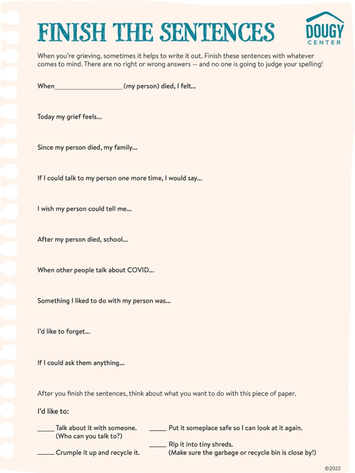 Finish that Sentence Dog Story Writing Activity for Young Learners A kindergarten student completing a finish the sentence worksheet about a dog's destination story