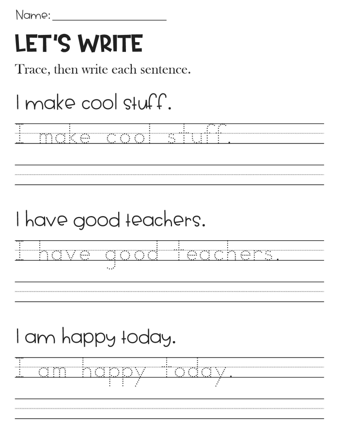 Kindergarten geometry sentence skills practice worksheet featuring expandable sentence prompts