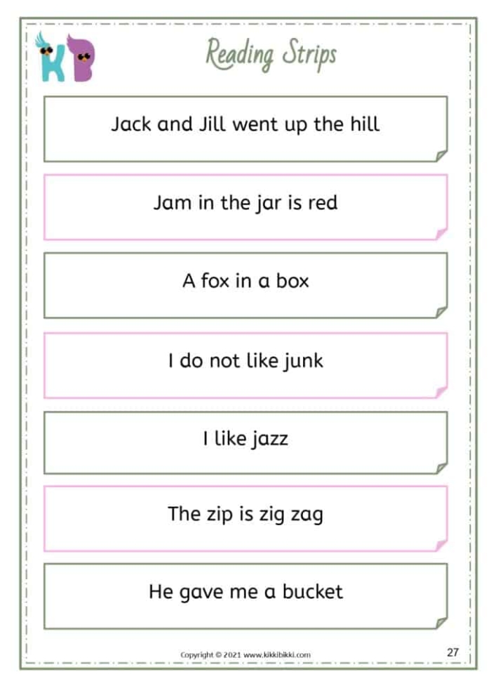 Kindergarten worksheet for reading and tracing complete sentences in numbers and counting