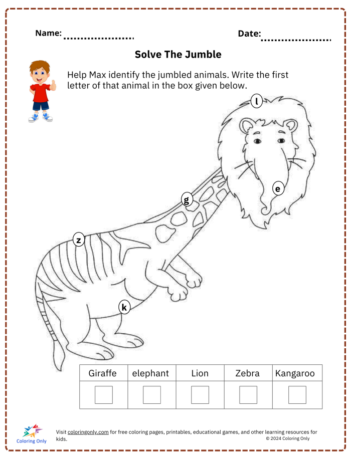 Kindergarten student coloring different geometric shapes including circles squares and triangles on a learning worksheet