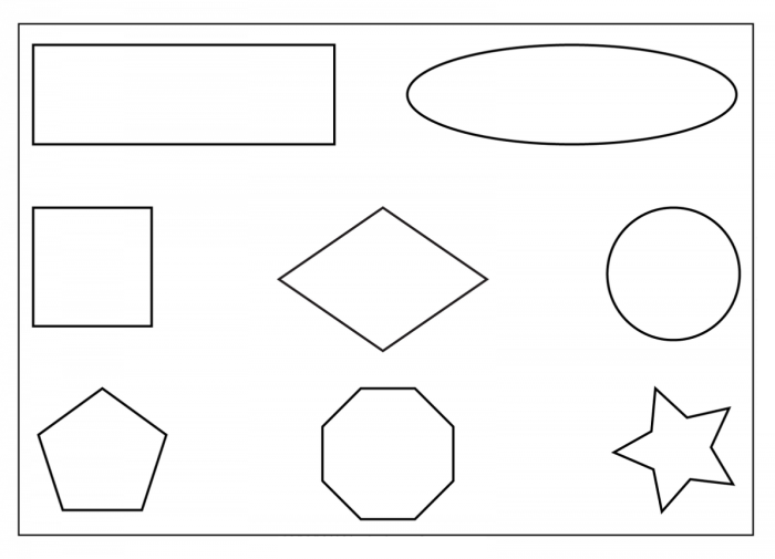 Shapes in the World 2D Geometry Practice Worksheet 22 Kindergarten student worksheet featuring everyday objects to help children identify and compare 2D shapes
