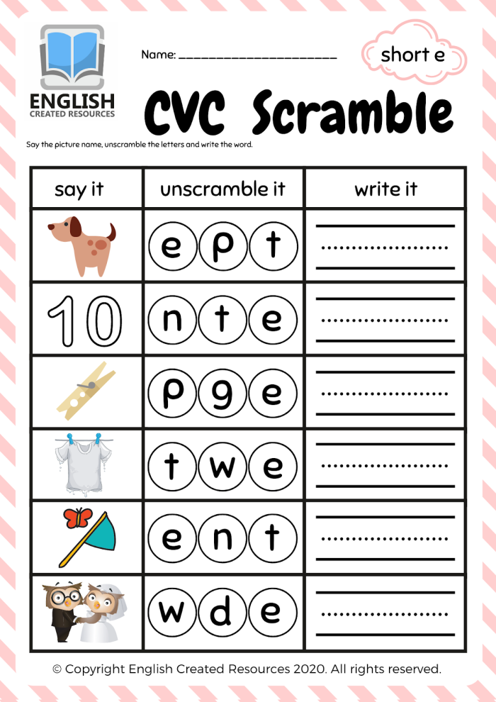 Interactive activity for young learners to practice short E word sorting skills Worksheet featuring a short E CVC word sort for -et and -ed words designed for kindergarten students