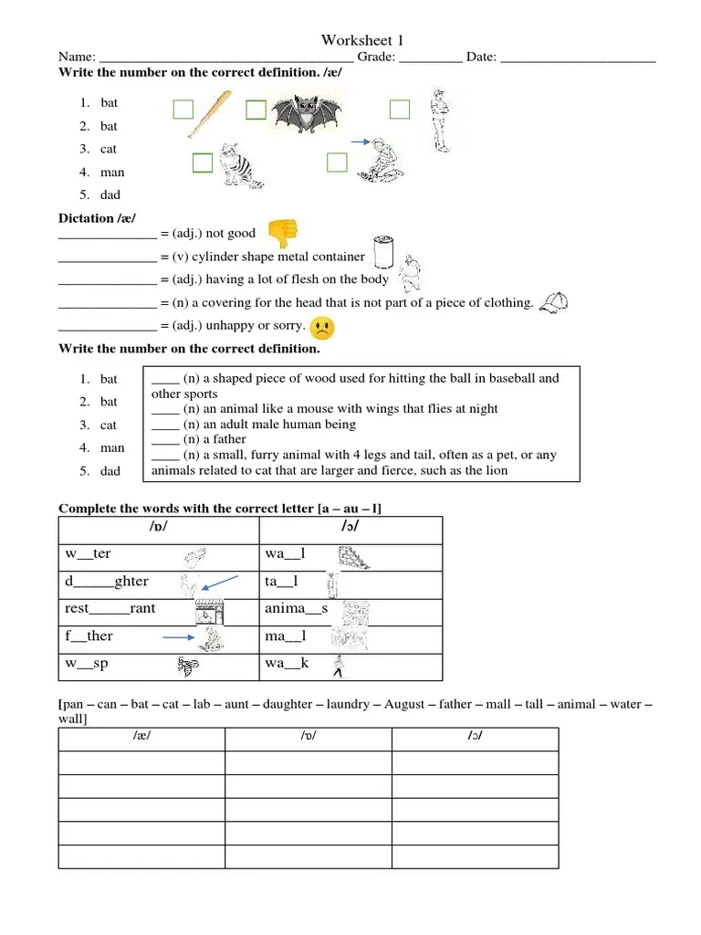 Reading worksheet for Kindergarten Short Vowel Sounds worksheet for kindergarten students to practice matching words. Engaging review activity for short vowels a, e, i, o, and u.