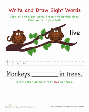 Kindergarten worksheet featuring tracing and drawing exercises for the sight word both