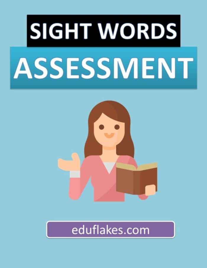 Kindergarten student completing a printed sight word assessment worksheet