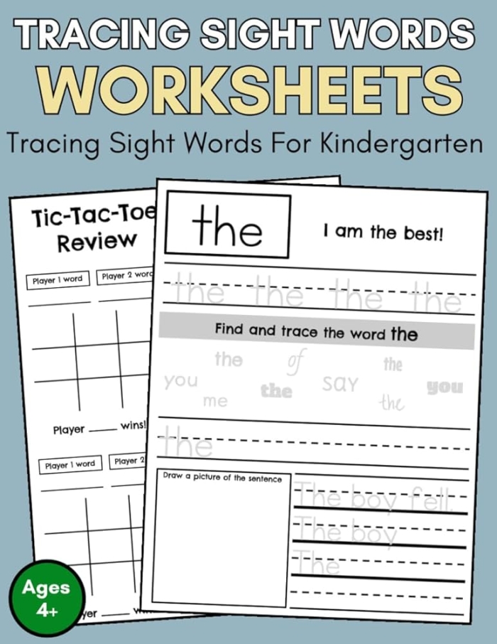 Worksheet for assessing kindergarten students on 50 sight words for mid-year evaluation