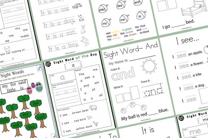 Mid-Year Assessment worksheet for kindergarten sight words featuring 50 common terms