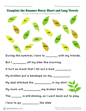Kindergarten student practicing writing and reading with a complete the sentence sight words worksheet 17