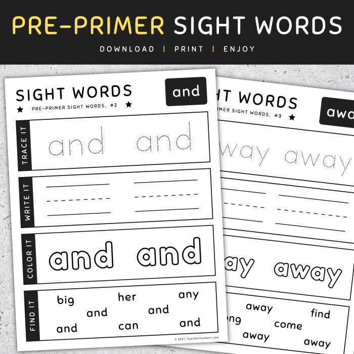 Kindergarten printable worksheet for practicing the sight word the in a time and money lesson