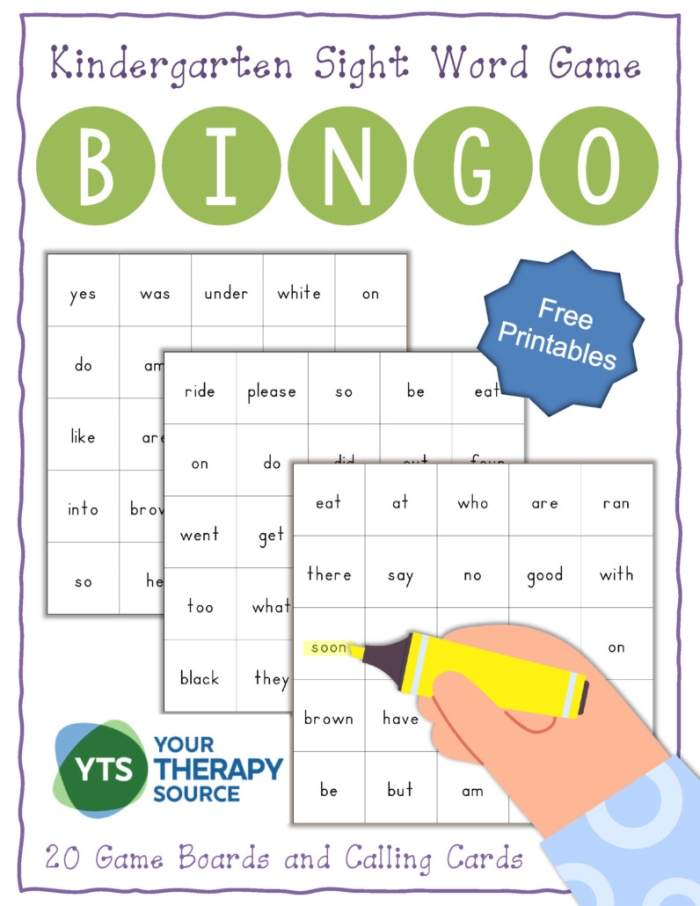 Sweet bingo activity for learning high-frequency words in early reading Kindergarten students playing sight words bingo game with colorful cards and markers