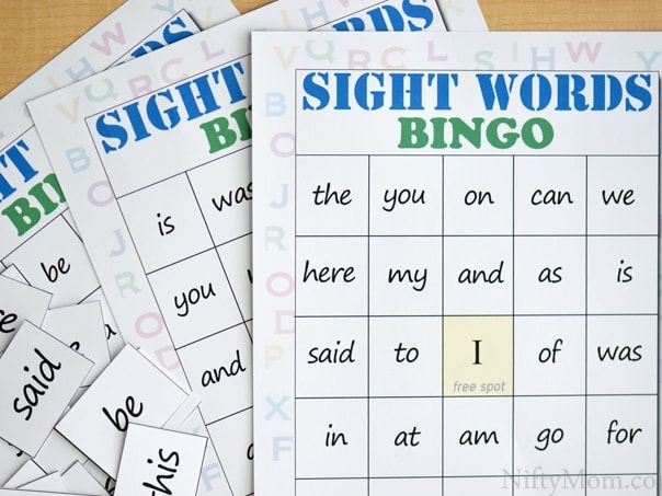 Kindergarten Sight Words Bingo Worksheet 18 Kindergarten student playing a fun sight word bingo game on a printable worksheet