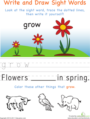 Kindergarten worksheet for practicing reading and writing the sight word eight