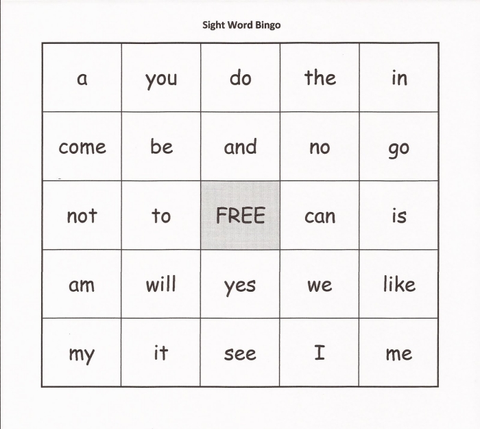 Sweet bingo card activity for learning high-frequency words in early reading Kindergarten students playing sight words bingo game with colorful cards and markers
