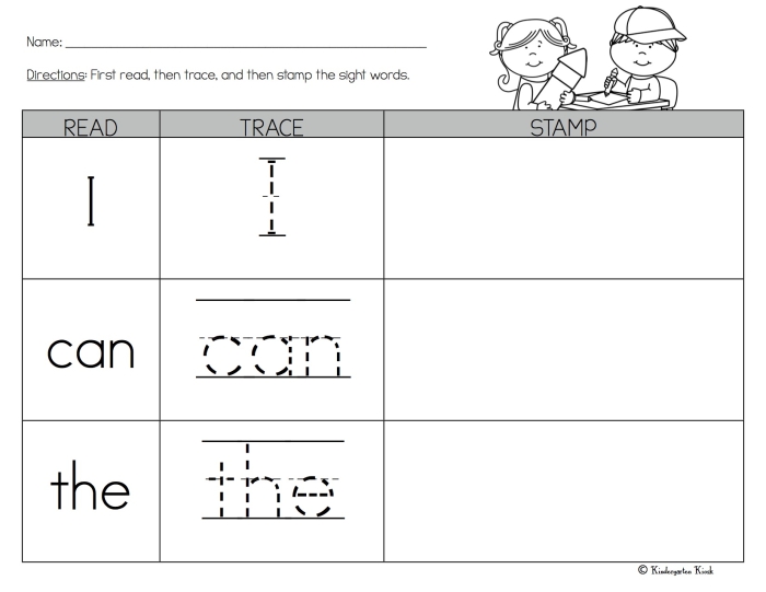 Printable Kindergarten Sight Words Worksheet Image 16 Kindergarten sight words flash card printable featuring the words year through yours for reading practice