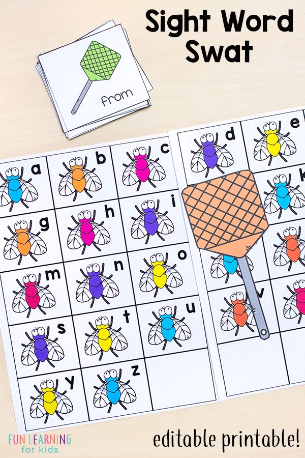 Sight Words Game Worksheet 15 for Kindergarten Literacy Practice Kindergarten sight words game worksheet for children to practice reading skills