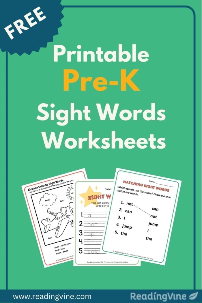 Kindergarten student completing a Mid-Year Assessment Sight Words worksheet