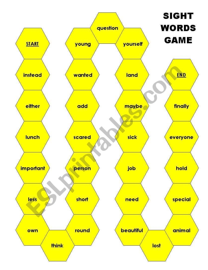 Sight Words Game Worksheet 16 for Early Kindergarten Reading Practice Kindergarten student playing a colorful sight words game to build reading fluency