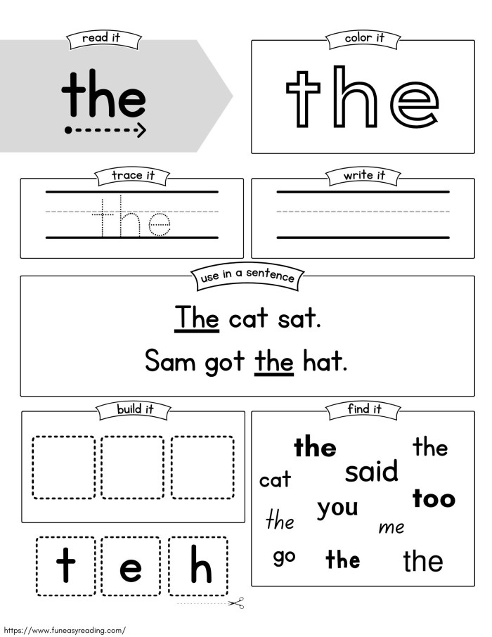 Kindergarten sight words game worksheet with bright visual elements for early readers Colorful sight words game activity for kindergarten students to practice reading and word recognition