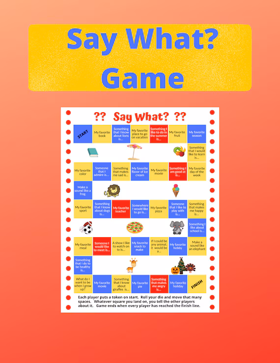 Say What? writing worksheet designed to make learning fun for young students Colorful worksheet for kindergarteners filled with silly prompts for handwriting practice