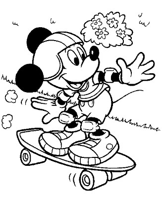 Skateboarding coloring page worksheet for kindergarten students to enjoy and enhance their creativity